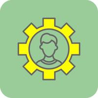 Coal Mining Filled Yellow Icon vector