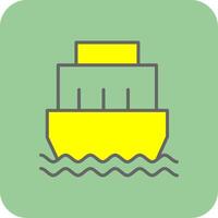 Port Filled Yellow Icon vector