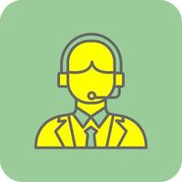 Dispatcher Filled Yellow Icon vector