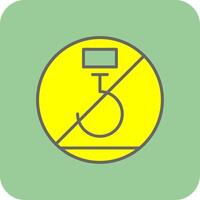 Use No Hooks Filled Yellow Icon vector