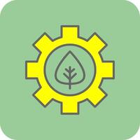 Offshore Platform Filled Yellow Icon vector