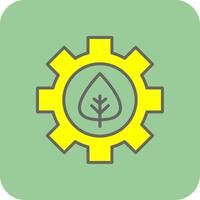 Offshore Platform Filled Yellow Icon vector