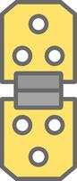 Hinge Line Filled Light Icon vector