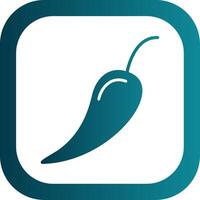 Chilli Glyph Gradient Corner Icon vector