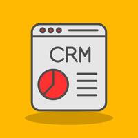 CRM Filled Shadow Icon vector