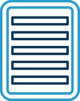 Note Line Blue Two Color Icon vector