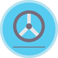 Steering Wheel Flat Multi Circle Icon vector