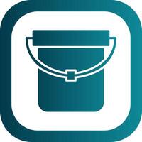 Bucket Glyph Gradient Corner Icon vector