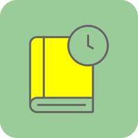 History Filled Yellow Icon vector