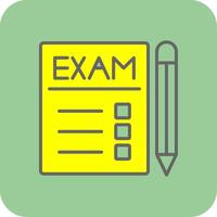 Exams Filled Yellow Icon vector