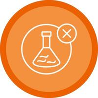 No Chemical Line Multi Circle Icon vector