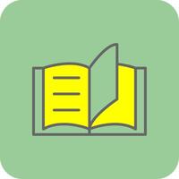 Reading Filled Yellow Icon vector