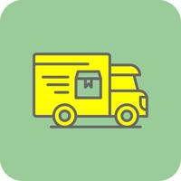 Delivery Service Filled Yellow Icon vector