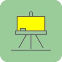 Blackboard Filled Yellow Icon vector