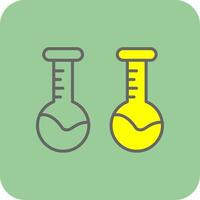 Volumetric Flask Filled Yellow Icon vector