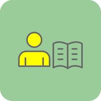 Study Filled Yellow Icon vector
