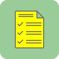 Customs Declaration Filled Yellow Icon vector