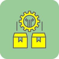 Logistics Management Filled Yellow Icon vector