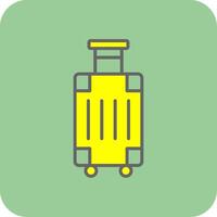 Luggage Filled Yellow Icon vector