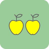 Apple Filled Yellow Icon vector
