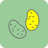 Potato's Filled Yellow Icon vector
