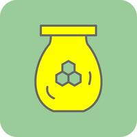 Honey Jar Filled Yellow Icon vector