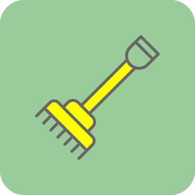 Hay Forks Filled Yellow Icon