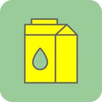 Milk Filled Yellow Icon vector