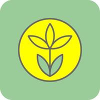 Farm Growth Filled Yellow Icon vector