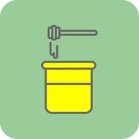 Honey Filled Yellow Icon vector