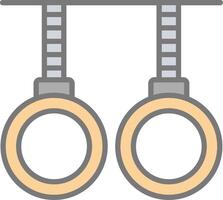Gymnastics Line Filled Light Icon vector