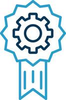 Computer control Line Blue Two Color Icon vector