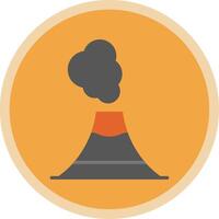 Volcano Flat Multi Circle Icon vector