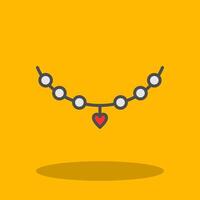 Necklace Filled Shadow Icon vector
