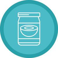Coconut Oil Line Multi Circle Icon vector
