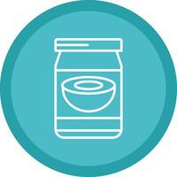 Coconut Oil Line Multi Circle Icon vector