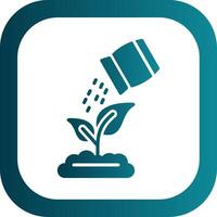 Fertilize The Plants Glyph Gradient Corner Icon vector