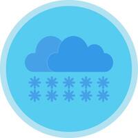 Snow Flat Multi Circle Icon vector