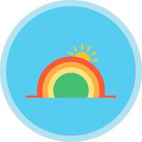 Rainbow Flat Multi Circle Icon vector