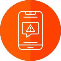 Alert Line Red Circle Icon vector