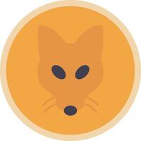 Fox Flat Multi Circle Icon vector