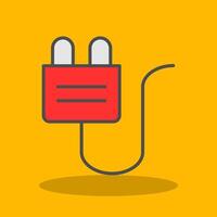 Plug Filled Shadow Icon vector