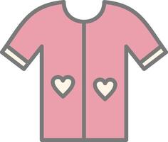 Shirt Line Filled Light Icon vector