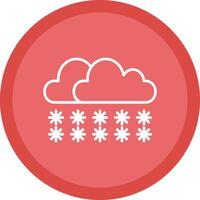 nieve línea multi circulo icono vector