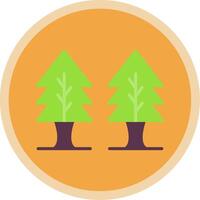 Plants Flat Multi Circle Icon vector