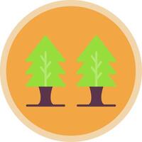 Plants Flat Multi Circle Icon vector