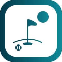 Golf Glyph Gradient Corner Icon vector