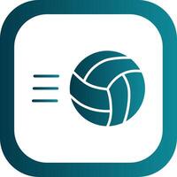 Volley Ball Glyph Gradient Corner Icon vector