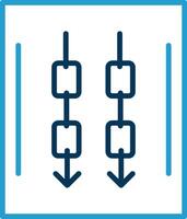 Sling Here Line Blue Two Color Icon vector