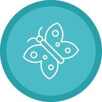 Butterfly Line Multi Circle Icon vector